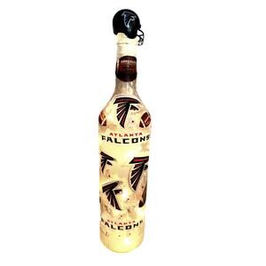 Atlanta Falcons Designer Glass Bottle w/ Lights *Unique Gift Idea